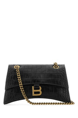 Women's Black Leather Crush S Shoulder Bag T Domesticated Calf Le Clutch