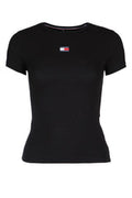 Women's Badge T-Shirt Black Regenerative Cotton Elastane
