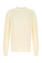Men's Crochet Sweater Beige Cotton