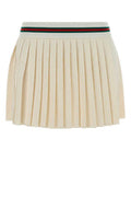 Women's Gg Jersey Pleated Skirt Beige Cotton Viscose Nylon