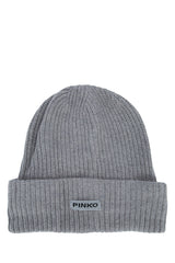 Women's Cuffia Ribbed Knit Beanie Gray