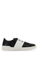 Men's Open Sneaker Black Calf Leather