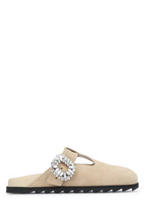 Women's Slidy Viv Mule Beige Leather