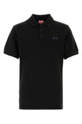 Men's Signature Polo Shirt Black Cotton