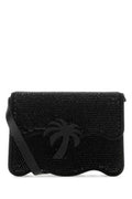 Women's Beaded Calf Crossbody Bag Black