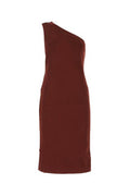 Women's One-Shoulder Sheath Dress Burgundy