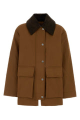 Women's Twill Jacket Brown Polyester