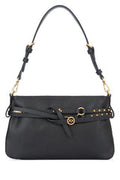 Women's Vitello Shoulder Bag Black Calfskin Morbido Leather