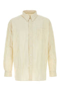 Men's Shirt Beige Cotton Metal Fiber