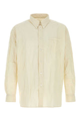 Men's Shirt Beige Cotton Metal Fiber