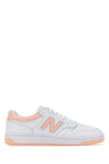 Men's Two-Tone Leather 480 Sneakers Whitepink
