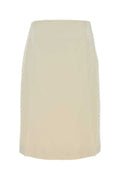 Women's Crepe Skirt Beige Acetate Polyester