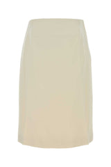 Women's Crepe Skirt Beige Acetate Polyester