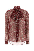Women's Printed Silk Shirt Red