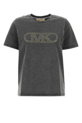 Women's Black Cotton T-Shirt Blackwsh Exterior