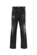 Men's Black Stretch Denim Loose Jeans Co Ea