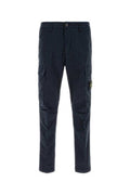 Men's Stretch Cotton Cargo Pants Navy Elastane