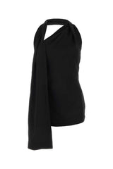 Women's Satin Mini Dress Black Acetate Polyester