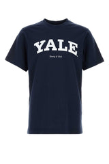 Men's Navy Blue Cotton T-Shirt Darknavy Exterior