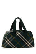 Men's Plaid Nylon Travel Bag Green