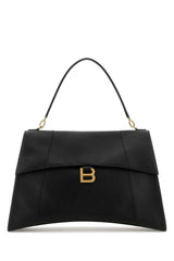 Women's Hourglass Top Handle Bag Black Calf