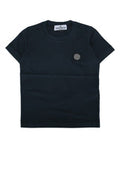 Boys' Logo-Embroidered T-Shirt Navy Cotton