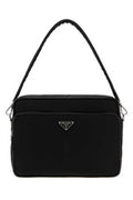 Men's Saffiano Shoulder Bag Black Fabric