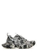 Women's Printed Mesh And Rubber 3xl Sneakers Whiteblack