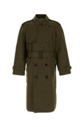Men's Olive Green Cotton Trench Coat Marsh