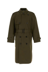 Men's Olive Green Cotton Trench Coat Marsh