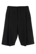 Men's Black Wool Sayed Bermuda Shorts Exterior