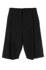 Men's Black Wool Sayed Bermuda Shorts Exterior