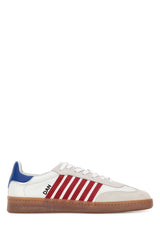 Men's White Leather Boxer Sneakers Biancorossoblu