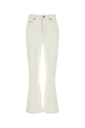 Women's Stretch Denim Jeans White Cotton Elastane