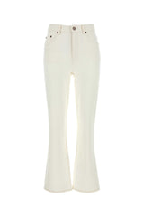 Women's Stretch Denim Jeans White Cotton Elastane