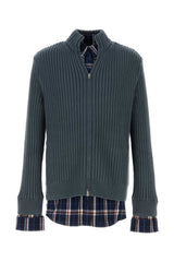 Men's Cardigan Blue Cotton