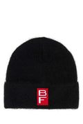 Women's Alpaca Blend Beanie Black Nylon Wool