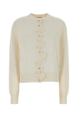 Women's Cardigan White Viscose Cotton Nylon