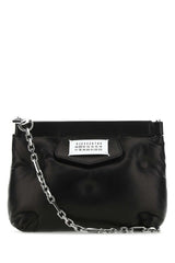 Women's Black Nappa Leather Glam Slam Red Carpet Clutch T8013