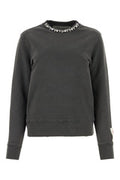 Women's Regular Sweatshirt Gray Fleece Jersey Sweater