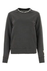 Women's Regular Sweatshirt Gray Fleece Jersey Sweater