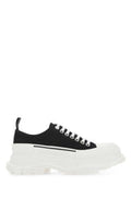 Women's Black Canvas Tread Slick Sneakers 1070
