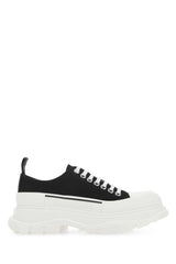 Women's Black Canvas Tread Slick Sneakers 1070
