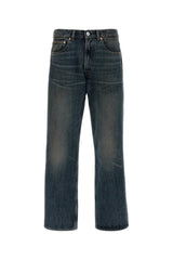 Men's Third Cut Jeans Blue Cotton Hemp