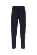 Men's Wool Trousers Navy Virgin