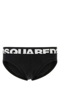 Men's Brief Black Cotton Elastane Swimwear