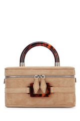 Women's Vivier Top Handle Bag Beige Suede