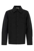 Men's Couture Seam Overshirt Black Cotton Jacket