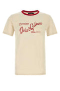 Men's Ivory Cotton T-Shirt Pergamenamedio Exterior