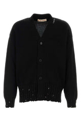 Men's Cotton Knit Cardigan Black Primary